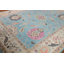 Tapis oriental bleu clair à motif floral Oushak 9 x 12