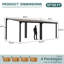 Pavillon de jardin 10 po x 20 pi avec structure en aluminium et toit incliné incliné-118215449