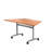 Buariki Trapezoid 4 Person Flip Top 160cm L Modular Training Table with Casters-541549753