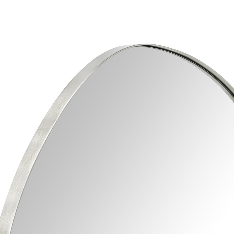 Miroir mural Bertlinde, 22 po x 30 po, Nickel brossé