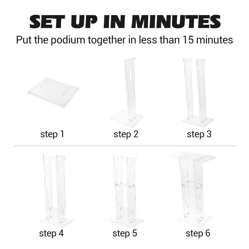 114.3cm Plastic / Acrylic Speaker Stand
