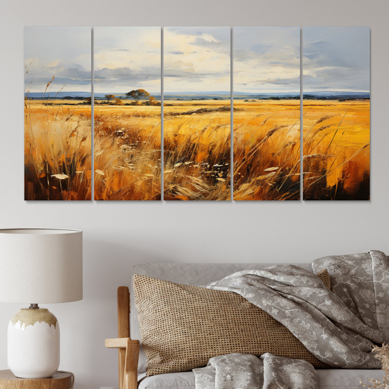 Denmark Yellow Fields Of Gold Cities & Countries Wall Decor on Metal