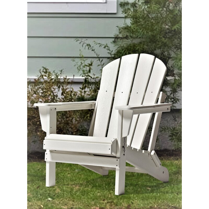 Longshore Tides Benefiel Plastic/Resin Folding Adirondack Chair ...