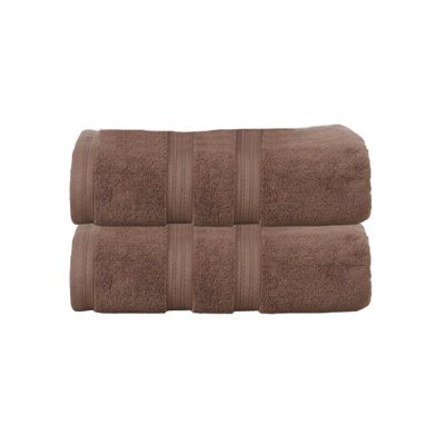 Ensemble de serviettes de bain 100% coton Elegant Essentials 550GSM Zero Twist (ensemble de 2) - 27 po x 54 po