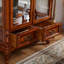 Vitrines en bois massif marron et verre