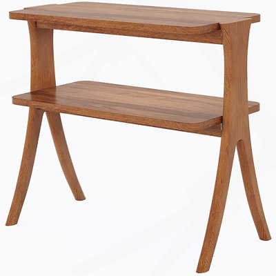 2-Tier Entryway Table With Natural Wood Style, Durable And Space-Saving For Modern Living