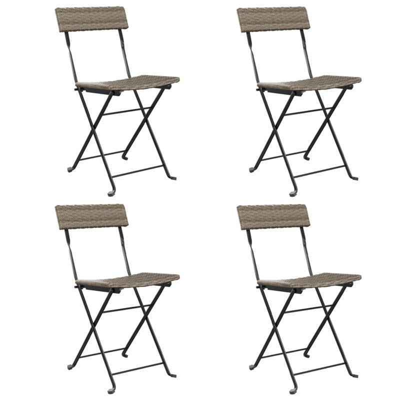 Annecliffe Folding Patio Dining Side Chair, Grey