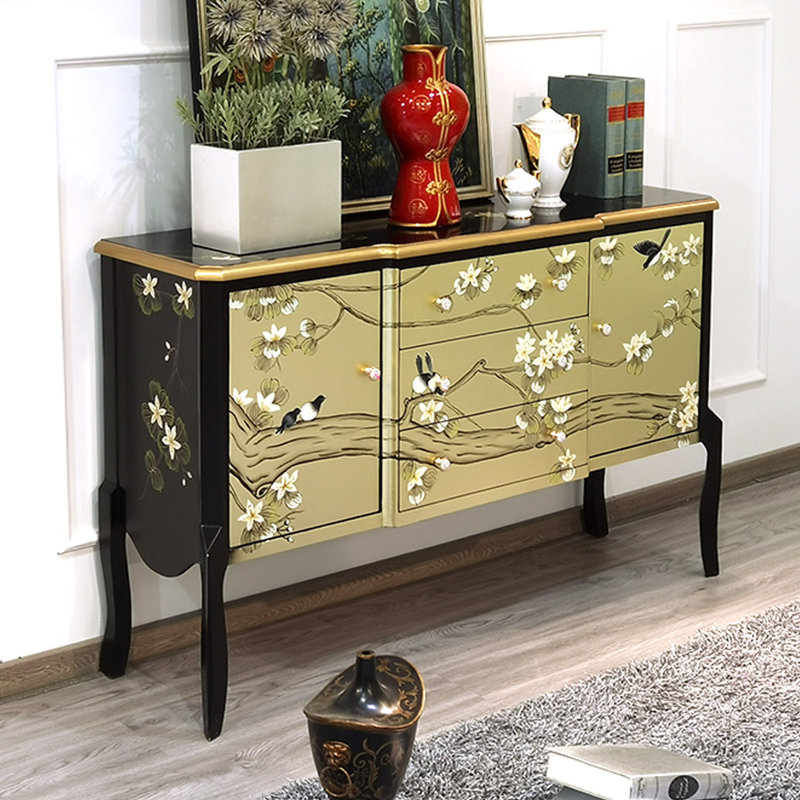 Hand-Painted 2-Door 3-Drawer Sideboard