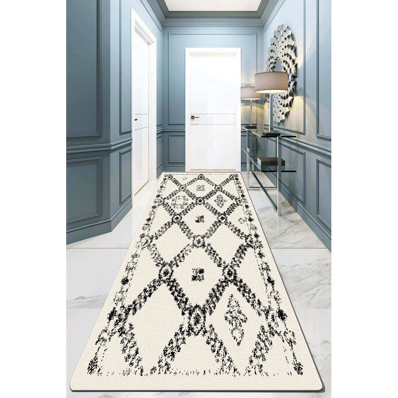 Antibacterial Hall Carpet, 100% Polyester, 39.4 x 78.7 inches | Non-Slip Underside, 0.4 in Pile Height | Washable by Machine, Durable Dot Base | Perfect for High Traffic Areas, Easy to Clean and Maintain