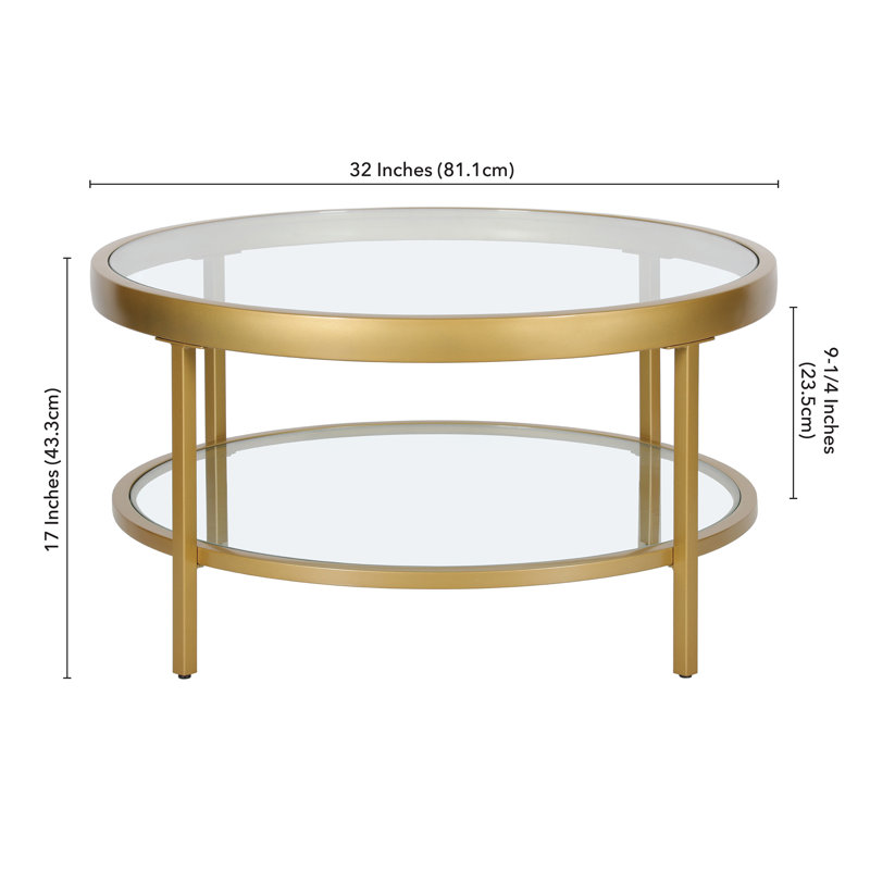 Table basse 32 po Alexis, Laiton