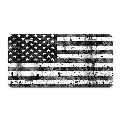 America Camo Flag Grunge Aluminum Plate Frame