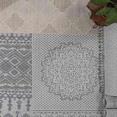 Tapis 4X6 crème / treillis