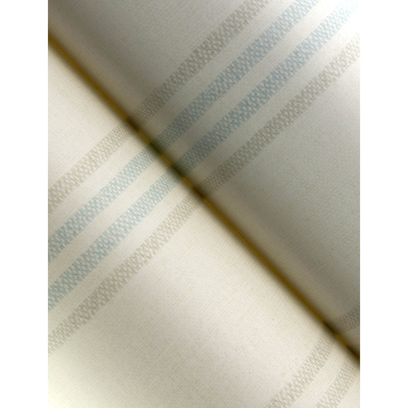 Lovage  Linen Stripe Wallpaper, Aqua