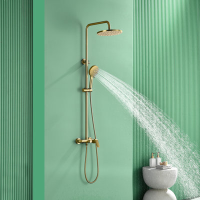3 Function Shower System with Handheld Shower and Tub Spout