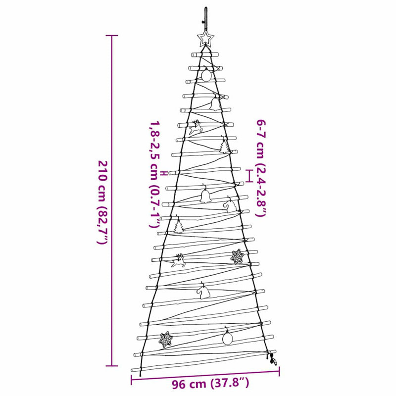 6.89' H Lighted Artificial Christmas Tree
