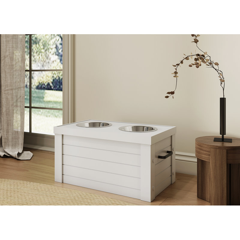 Southwick ECOFLEX Elevated Dog Feeder, White