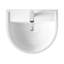 Nuie Luna White Vitreous China U-Shaped Sink with Overflow-1355378445