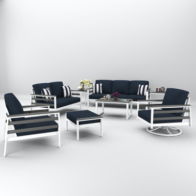 Townsend 7 Person Seating Group With Sunbrella Cushions by Birch Lane