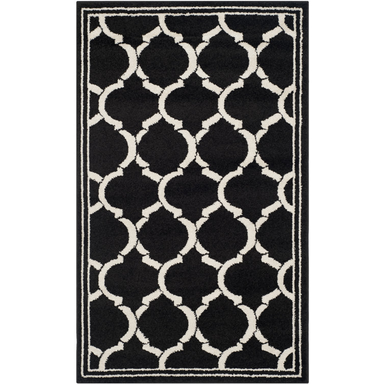Ammundsen Geometric Black Area Rug