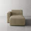 Chaise longue simple en velours côtelé Berlare-944318875