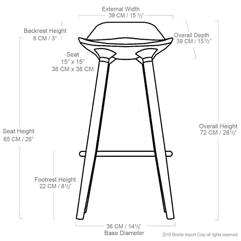 Tabouret de bar 26 po Cynthia, Rouge / Naturel