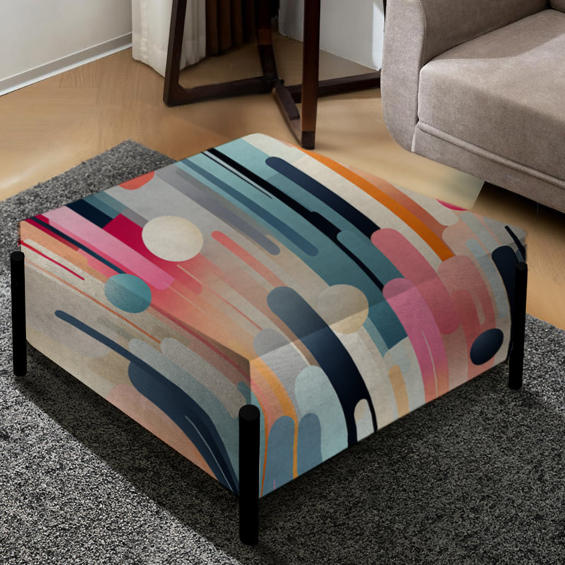 Cityscape Lines Striped Motif - Grand repose-pieds carré rayé