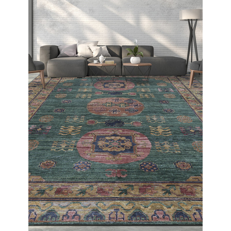 Canterbury Oriental Area Rug in Green/Brown