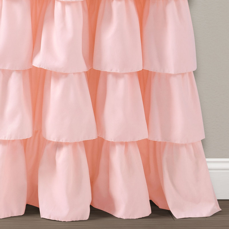 Semi Sheer Curtain Single Panel, 50" W x 84" L, Blush