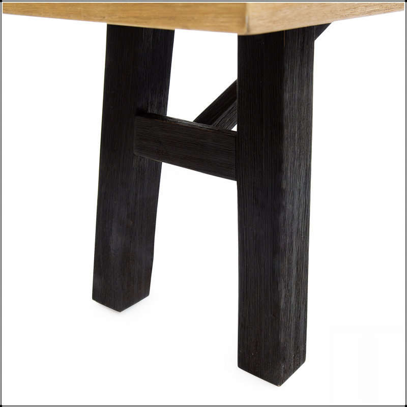 Ensemble de banc d'extérieur rustique avec panneau à lattes et cadre en bois d'acacia durable, parfait pour le jardin et le patio
