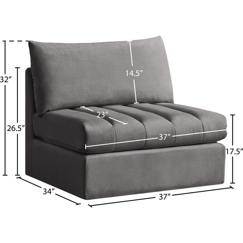 Jacob Velvet Slipper Chair, Gray Velvet