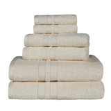 Ensemble de serviettes douces en coton à 100 % de six articles Amoy