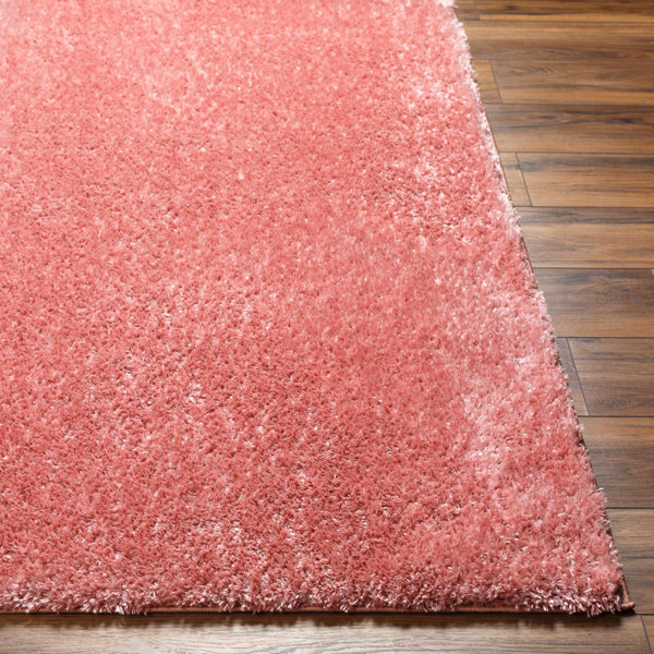 Mercer41 Gehlbach Performance Pink Plush Pile Area Rug | Wayfair