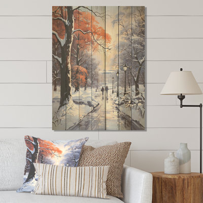 Sentier dans la forêt d'hiver III - Paysage d'hiver sur bois