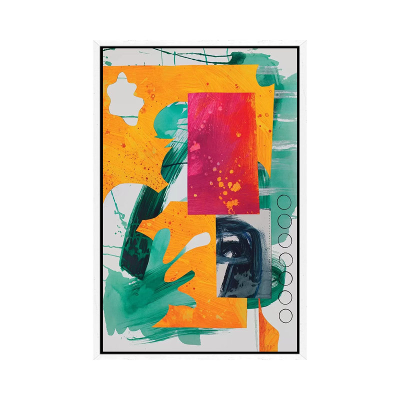 Urban Garden II by Pamela Staker - Painting on Canvas, 101.6 cm H x 66.04 cm W, White Framed