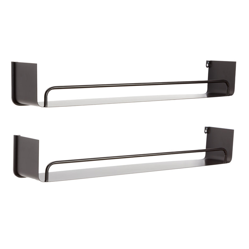 Tablette murale Jimeny , Noir, noir, noir, noir, H 5,5 po x l 34 po x P 5,5 po