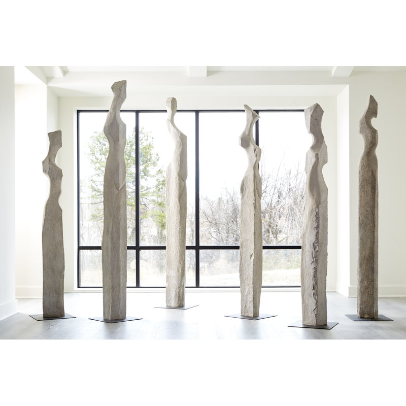 White Stone Cast Women Statue, Off White