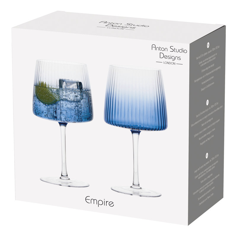 Empire Gin Glasses, Blue