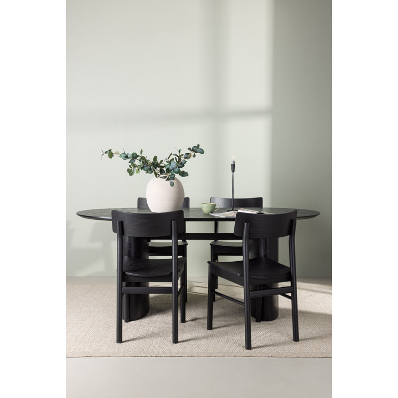 Portia 4 - Person Dining Set, Black