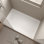 Base de douche à seuil simple de 48 po x 36 po à surface solide, bac de douche SMC antidérapant, drain à gauche