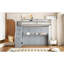 Lit polyvalent avec bureau et rangement, gris - Optimisez votre espace de travail caché Espace de travail hydraulique-537417492