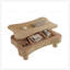Table basse à plateau relevable avec panneaux cannelés, rangement dissimulé et système de levage hydraulique silencieux pour les salons modernes-1127918246