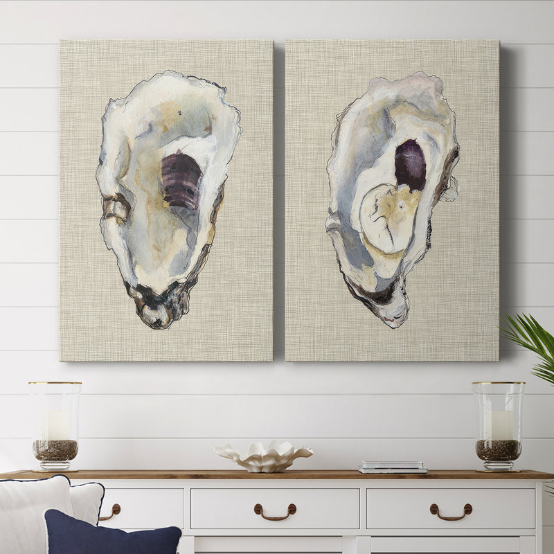 Oyster Shell Study III-Premium Gallery Wrapped Canvas -Ready to Hang, 18" H x 12" W