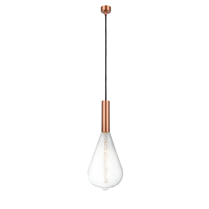 Luminaire suspendu à 1 lumière Gonnelli, Cuivre antique, H 14,88 po x l 6,5 po x P 6,5 po