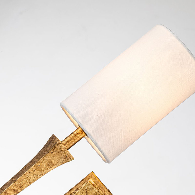 Crest 2 Light Wallchiere, Gold Leaf