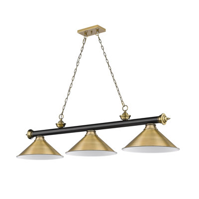 Luminaire suspendu linéaire 3 lumières Annaleisa