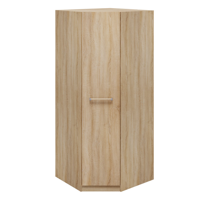 Gillian 1 Door Manufactured Wood Wardrobe, Oak