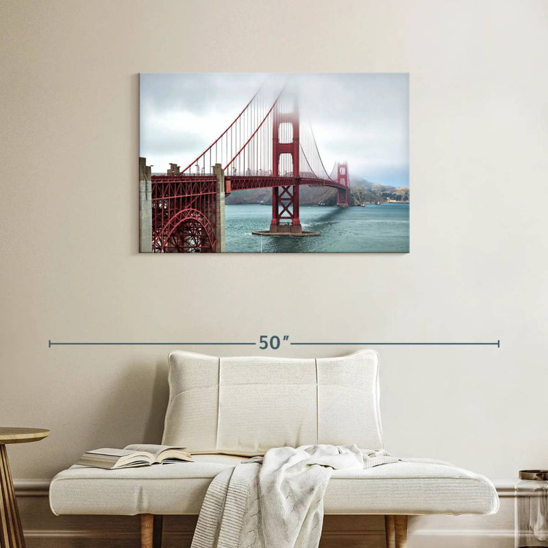 Brume orageuse Lilie Golden Gate Bridge, H 24 po x l 36 po