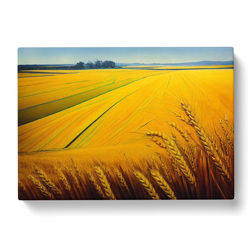 Mysterious Wheat Field - Wrapped Canvas Painting