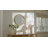 Bamboo Textured Round Wall Mirror-2113725843
