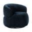 Fauteuil pivotant de luxe en chenille bleue, rotation à 360°, revêtement en tissu moderne, aucun assemblage requis